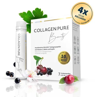 Produktbild von COLLAGEN PURE Beauty 10 g Kollagen Trinkampullen hochdosiert
