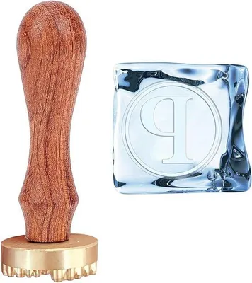 Produktbild von Eisstempel Messing Hout Handgriff Bar Cocktail