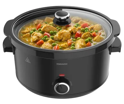 Productafbeelding van Tomado TSC6001B - Slowcooker - 6 liter - 3 warmtestanden - keramisch