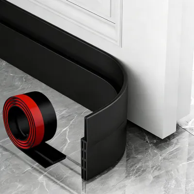 Steigner – Joint d'étanchéité pour porte de garage noir – PVC plastifié avec caoutchouc – Résistant au gel et à la chaleur – Longueur 1 m – Largeur 52 mm - SBD03