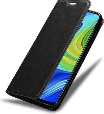 Produktbild von Cadorabo Hülle für Xiaomi RedMi NOTE 9 Schutz Hülle in Schwarz Handyhülle Etui Case Cover Magnetverschluss