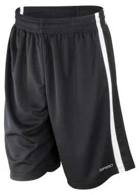 Produktbild von Spiro Herren Basketball-Shorts, schnelltrocknend LT138 (XL) (Schwarz/Weiß)