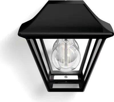 Immagine prodotto di Philips myGarden lampada da parete per esterni Alpenglow, nera, diffusore in vetro, luce da giardino