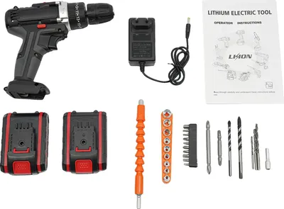 Obrázek produktu pro Rotační kladivo, funkce 3 v 1, včetně 2 baterií, černé