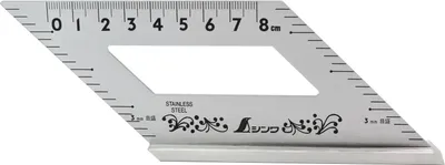 Produktbild von Shinwa 12595 Gehrungswinkel 45° mit Anschlag by FAMEX (62060) Anschlagwinkel Winkelmesser - aus Edelstahl