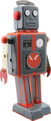 Produktbild von Roboter - Mechanical Robot - grau - Blechroboter