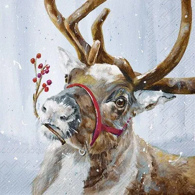 Zdjęcie produktu dla Serwetki 33x33 cm – SAM IN THE SNOW blue