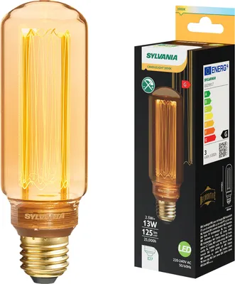 Produktbild von SYLVANIA E27 Vintage Glühbirne | Stabform | Warmweiß 2000K | LED Deko Filament Lampe | Designerlampe für Wohnzimmer, Bars & Restaurants