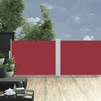 Obrázek produktu pro Maison Exclusive – výsuvná boční markýza červená 120 x 1000 cm