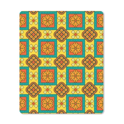 Produktbild von MuchoWow® Mauspad Mousepad Patchwork - Retro - Blumen - Design 30x40 cm - Mousepads - Maus Mat - Pad - Mausunterlage - Mausmatten