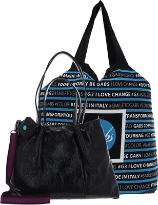 Produktbild von Gabs Leder Schultertasche Umhängetasche Sashi Naplak Black Shoulderbag Nero schwarz