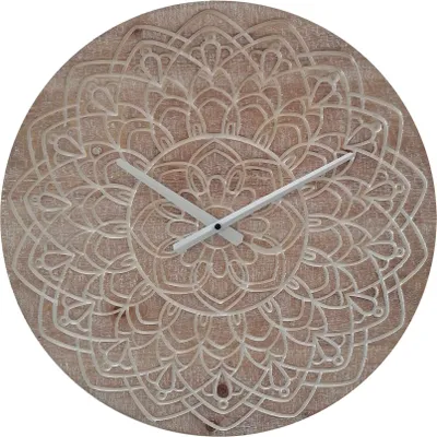 Produktbild von Rebecca Mobili Dekorative Uhr in Braun und Weiß im Boho-Stil