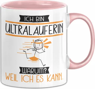 Produktbild von Ultraläuferin Tasse Geschenk Ich Bin Ultraläuferin Warum Weil Ich Es Kann Geschenkidee Geburtstag (Rosa)