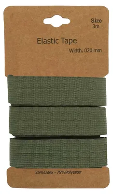 Gummiband 3 m x 20 mm elastisches Band Wäscheband Nähzubehör