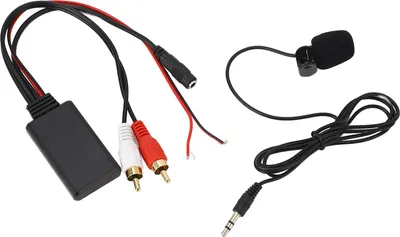 Zdjęcie produktu dla Moduł Bluetooth AUX 2 RCA Adapter kablowy z mikrofonem głośnomówiącym dla Alpine dla Pioneer