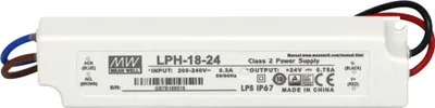 Immagine prodotto di MEAN WELL LPH‑18‑24 Alimentatore LED 24 V 0,75 A 18 W IP67 tensione costante, 1 pz.
