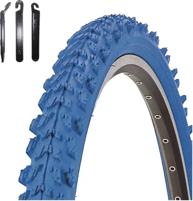 Zdjęcie produktu dla Zestaw ofertowy / 1 x Kenda K-829 Psycho 24" MTB Opona rowerowa Blue 50-507 (24 x 1,95) z 3 dźwigniami do opon