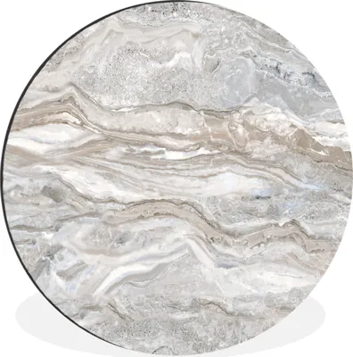 Produktbild von MuchoWow® - Mauerkreis - Wandbilder - Runde Bild - Bild aus Aluminium - Schlafzimmer - Wohnzimmerdekoration - Wand Dekoration