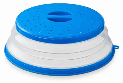 Produktbild von Mikrowellen Abdeckhaube 26 cm, Farbe:Blau