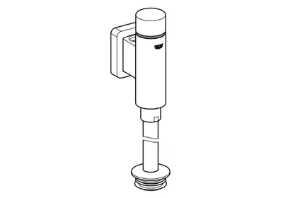 Produktbild von Druckspüler Rondo f Urinal 1/2Zoll vandalensicher chr Behördenausführung chrom
