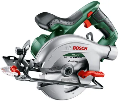Produktbild von Bosch PKS 18 LI, Schwarz, Grün, Edelstahl, 15 cm, 3800 RPM, 4,8 cm, Akku, Lithium-Ion (Li-Ion)