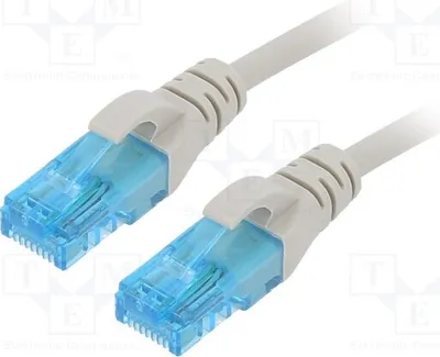 Zdjęcie produktu dla 1 x kabel RJ45-Kabel PVC, 0,25 m, klasa 5e, szary (DK-1512-0025)
