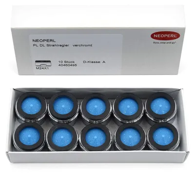 Strahlregler M24x1, 10 Stück, verchromt, 13,5-15,0 l/min