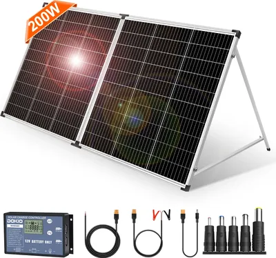 Obrázek produktu pro Skládací solární panel, vysoký výkon, přenosný design, 200 W