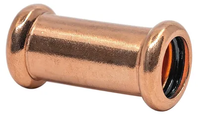 15 mm Rechte Presskupplung für Wasserrohre, Kupfer