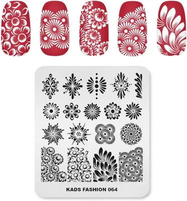 Zdjęcie produktu dla Stempel do paznokci ze stali nierdzewnej, z szablonem, do manicure i zdobienia paznokci, 1 sztuka, dekoracja paznokci