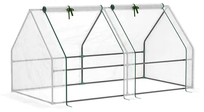 Obrázek produktu pro Mini skleník - Pěstební skříň - Robustní kovová konstrukce - 180x90x90 cm - Vodotěsná fóliová konstrukce - s zipovými dveřmi