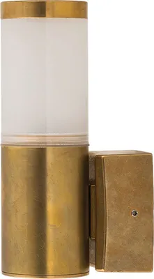 Produktbild von Wandleuchte außen Terrasse Hof IP64 Weiß GU10 Echt-Messing Modern Außenleuchte Wand