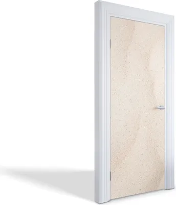 Produktbild von Türdeko Aufkleber Selbstklebende Wandsticker Personalisiert - Weißer Sand - 75 x 205 cm