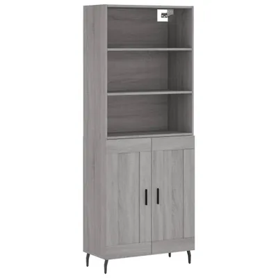 Image de Buffet haut Sonoma gris 69,5x34x180 cm Bois d'ingénierie
