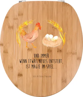 Produktbild von Mr. & Mrs. Panda Toilettenbrille Huhn Stolz - Transparent - Geschenk, WC-Sitz, klo deckel, Toilettendeckel, Spruch, Bauernhof, Motivation, Hof, WC Brille, Schwangerschaft