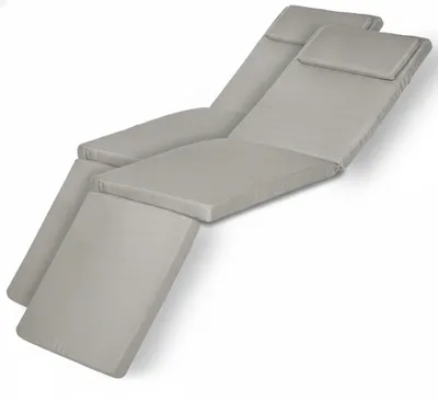 Immagine prodotto di Beautissu Set di 2 coperture per sdraio LoftLux DC, 175x45x5 cm, grigio chiaro