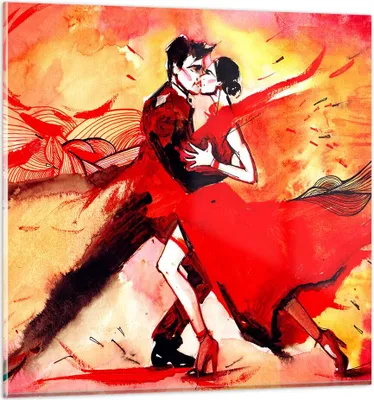 Produktbild von Bilder auf glas - tanzen sie - 60x60cm - Glasbilder - Wandbilder - Bilder - Kunstdruck - zum Aufhängen bereit - Wanddekoration aus Glas - Glas Bilder - Wandbild auf Glas - Einteilig - GAC60x60-3731