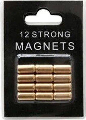 Produktbild von Deknudt 12 Supermagnete gold, Gold, Blister