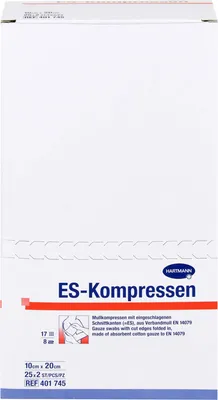 Produktbild von ES-Kompressen steril 10x20cm 8fach, 25X2 St KOM