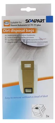 Zdjęcie produktu dla SCANPART 1190081200, Worek na kurz, Odkurzacz robot, Brązowy, Biały, Zawieszane pudełko, 3 szt.