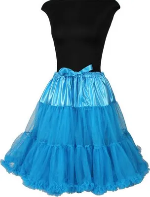 Produktbild von Petticoat Showgirl türkis mittellang