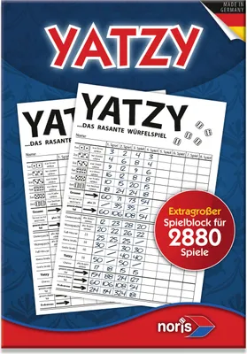 Produktbild von Noris Spiele Yatzy - extra großer Spielblock; 606194320