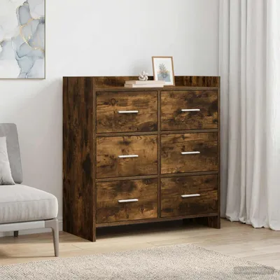 Immagine prodotto di Credenza vidaXL in rovere affumicato 75 x 33 x 80 cm in materiale derivato dal legno