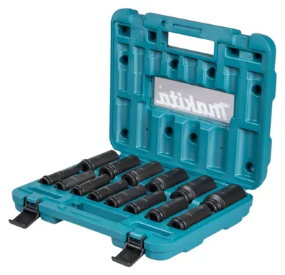 Zdjęcie produktu dla Makita zestaw kluczy nasadowych 10 - 32 mm 1/2" 14 szt. + walizka ( E-16586 ) do kluczy udarowych - następca B-52308