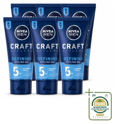Productafbeelding van 6 x NIVEA MEN Styling Gel Mat Afwerking - 150 ml - Verpakking met 6 stuks
