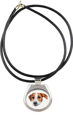 Image de Jack Russell Terrier - Collier avec une photo et une inscription géométrique de la marque Art-Dog