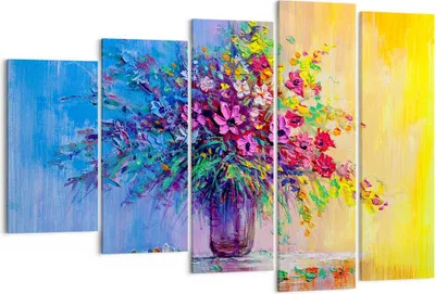 Produktbild von Bild auf Leinwand - Leinwandbild - Blumen Vase - 150x100cm - Wand Bild - Wanddeko - Wandbilder - Leinwanddruck - Bilder - Kunstdruck - Wanddekoration - Leinwand bilder - Wandkunst - EG150x100-4117