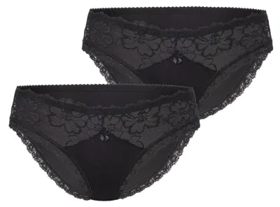 Produktbild von Merry Style Damen Hüftslip MSGAB92 (Schwarz (2Pack), 40 (Herstellergröße: L))