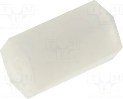 Produktbild von 10x Distanzmuffe mit Gewinde M2  sechskant L: 8mm  Distanzhülsen aus Kuntoff