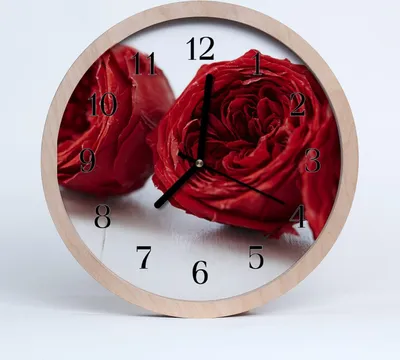 Produktbild von Holzuhr 20fi cm wanduhr - Blumen Blumen